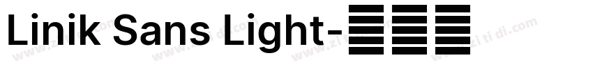 Linik Sans Light字体转换